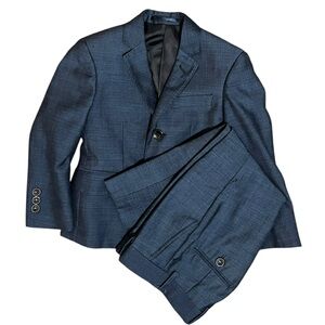 Rossini Boys Suit Size 4 Slim Super 120's Boys Blazer Jacket & Pants